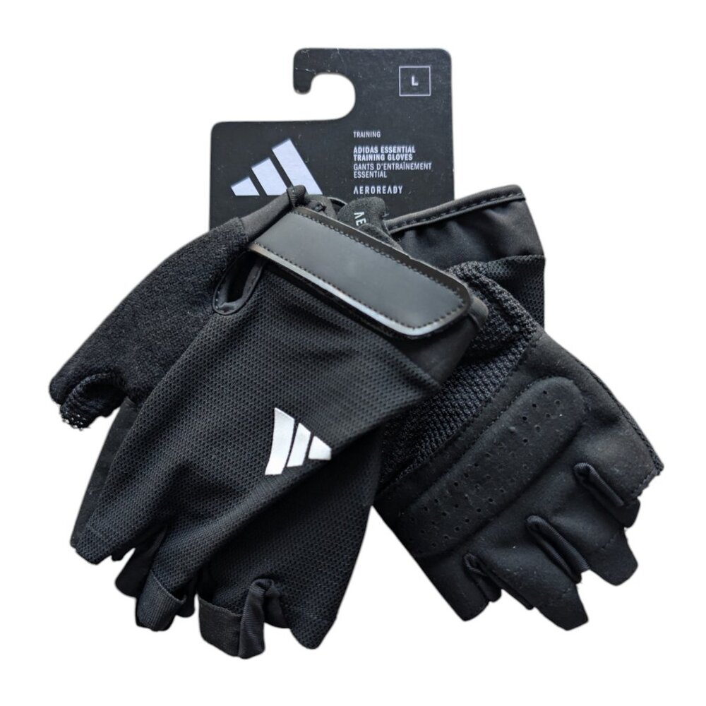 Adidas Mens Half Finger Weightlifting Gloves Sizes S M L Gym Training Lifting